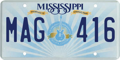 MS license plate MAG416