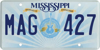MS license plate MAG427