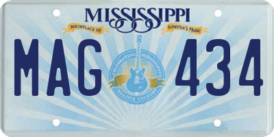 MS license plate MAG434