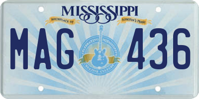 MS license plate MAG436