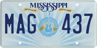 MS license plate MAG437