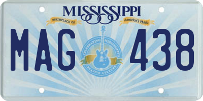 MS license plate MAG438