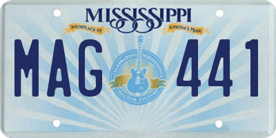 MS license plate MAG441