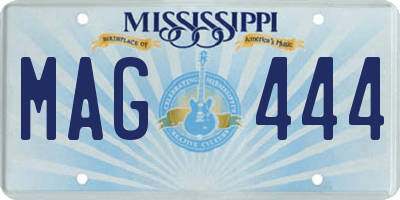 MS license plate MAG444