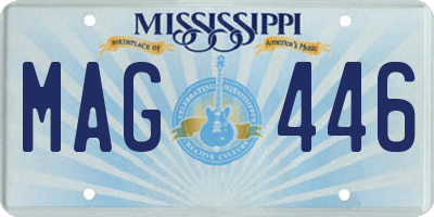 MS license plate MAG446