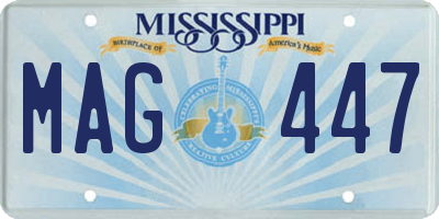MS license plate MAG447