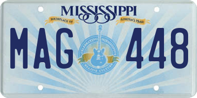 MS license plate MAG448