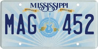 MS license plate MAG452