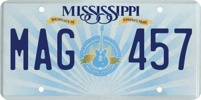 MS license plate MAG457