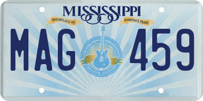 MS license plate MAG459