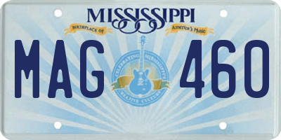 MS license plate MAG460