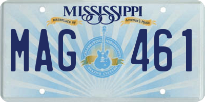 MS license plate MAG461