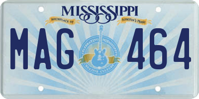 MS license plate MAG464