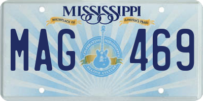 MS license plate MAG469