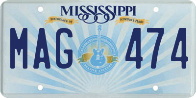MS license plate MAG474