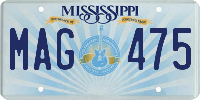 MS license plate MAG475