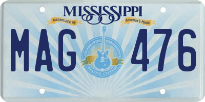 MS license plate MAG476