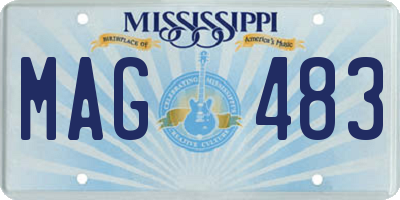 MS license plate MAG483