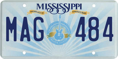 MS license plate MAG484