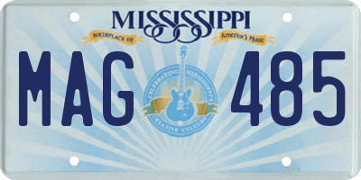 MS license plate MAG485