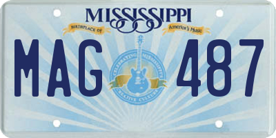 MS license plate MAG487