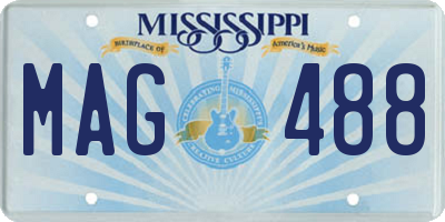 MS license plate MAG488