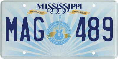 MS license plate MAG489
