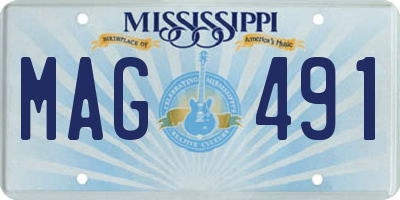 MS license plate MAG491