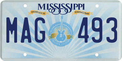 MS license plate MAG493