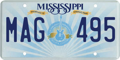 MS license plate MAG495