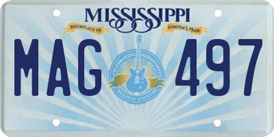 MS license plate MAG497