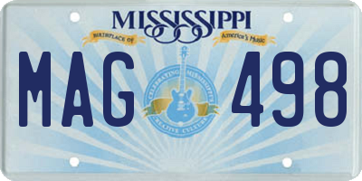 MS license plate MAG498