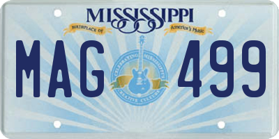MS license plate MAG499
