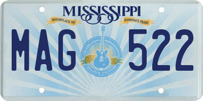 MS license plate MAG522