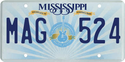 MS license plate MAG524