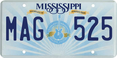 MS license plate MAG525