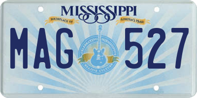 MS license plate MAG527