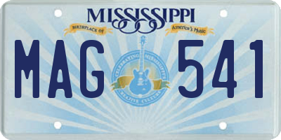 MS license plate MAG541