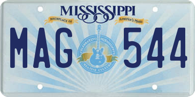 MS license plate MAG544