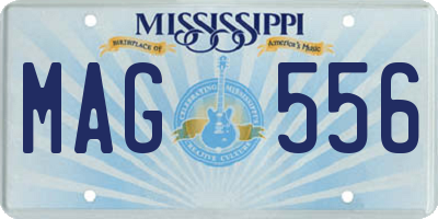 MS license plate MAG556