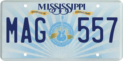 MS license plate MAG557