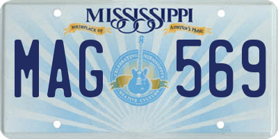 MS license plate MAG569