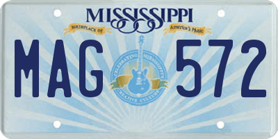 MS license plate MAG572