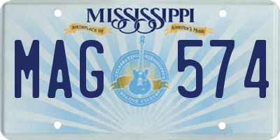 MS license plate MAG574