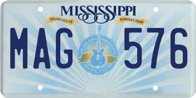 MS license plate MAG576