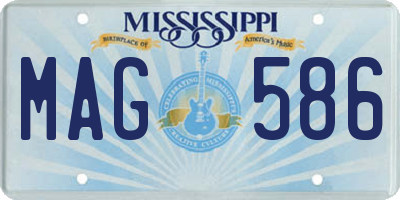 MS license plate MAG586