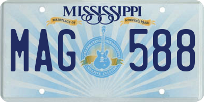 MS license plate MAG588