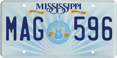MS license plate MAG596