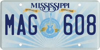 MS license plate MAG608