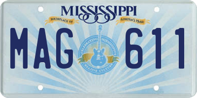 MS license plate MAG611